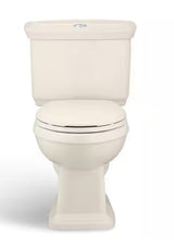 Newcastle 12 in. Rough In Two-Piece 1.0 GPF/1.28 GPF Dual Flush Elongated Toilet in Bone Seat Included