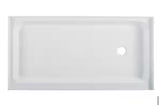 Voltaire 36 in. x 60 in. Acrylic, Single-Threshold, Right-Hand Drain, Shower Base in White