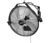 Industrial Wall Mount Fan, High Velocity 2473 CFM Outdoor Fan with 3-Speeds, Black Garage Wall Fan 2025 Update