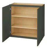 Avondale 36 in. W x 12 in. D x 30 in. H Ready to Assemble Plywood Shaker Wall Kitchen Cabinet in Fern Green