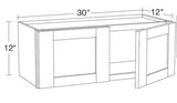 Richmond Vesuvius Gray Plywood Shaker Ready to Assemble Wall Kitchen Laundry Cabinet Sft Cls 30 in W x 12 in D x 12 in H