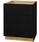 Avondale 27 in. W x 24 in. D x 34.5 in. H Ready to Assemble Plywood Shaker Base Kitchen Cabinet in Raven Black