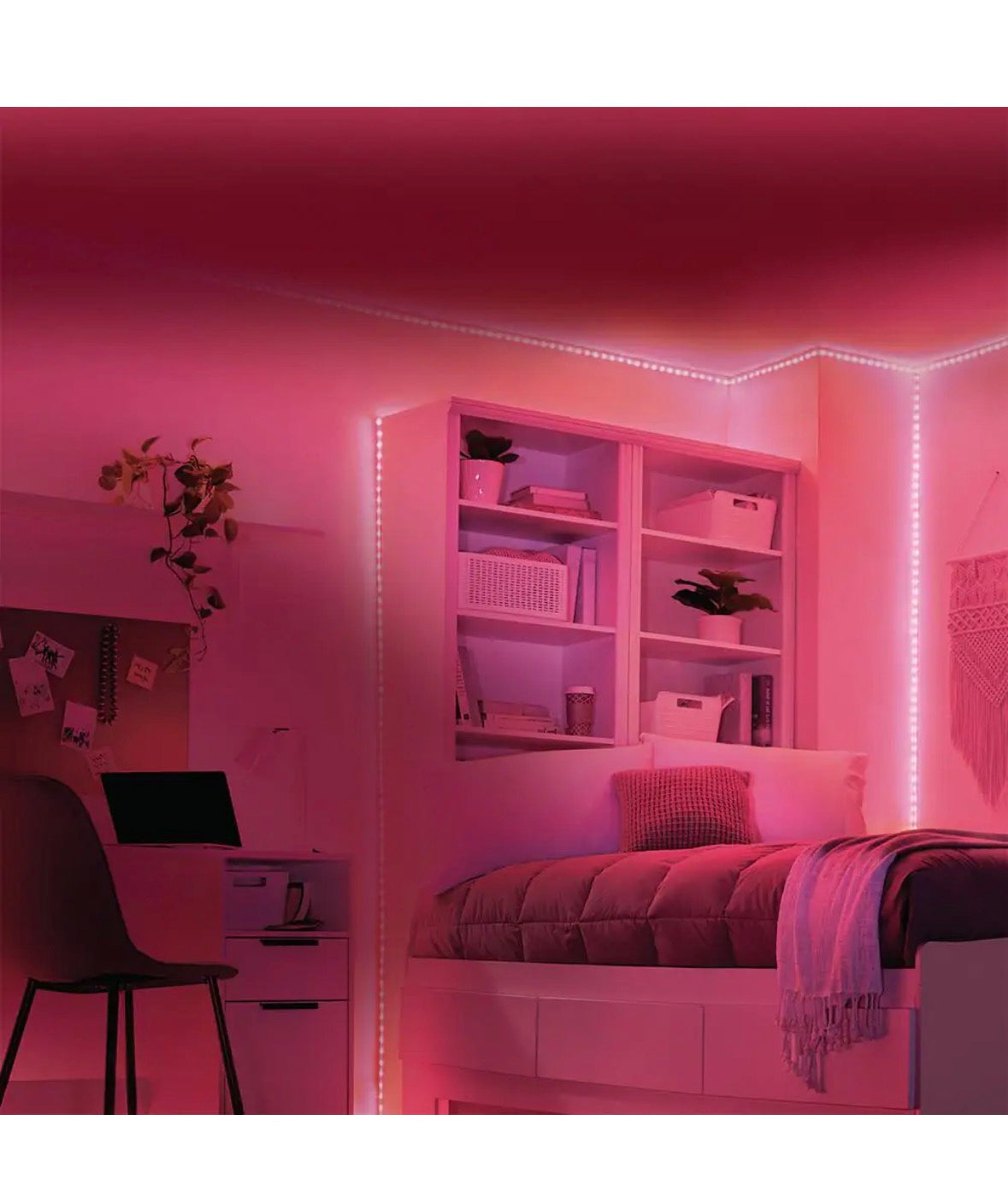 32.8 ft. RGB Color Changing Dimmable LED Strip Light with Remote Control