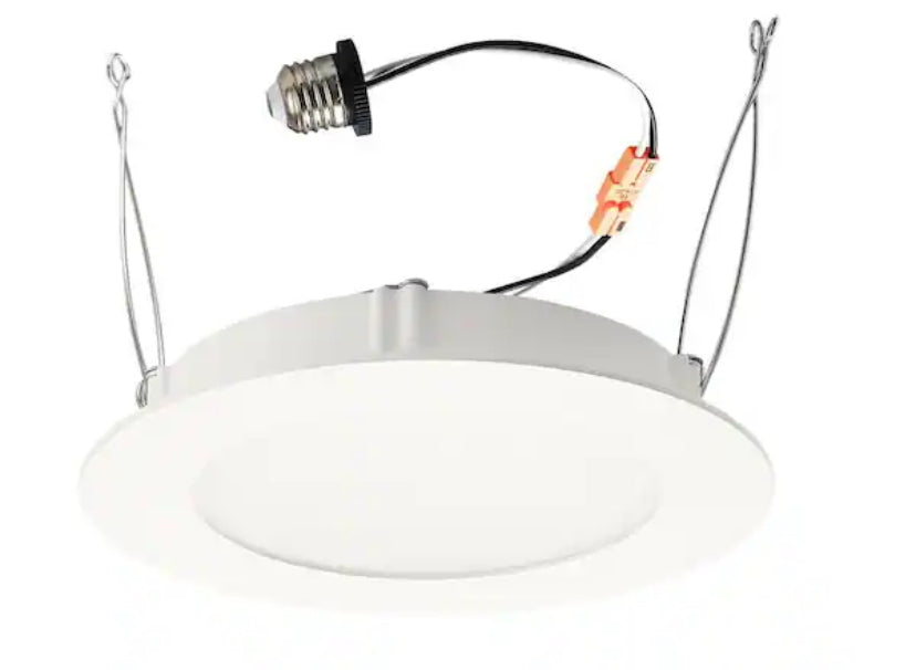 6 in. Selectable CCT Integrated LED Retrofit Ultra-Slim White Recessed Light Trim