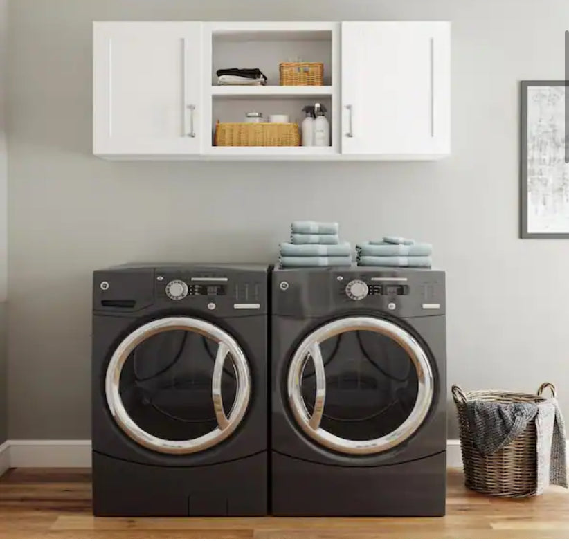 Richmond Verona White Plywood Shaker Ready to Assemble Wall Kitchen Laundry Cabinet Sft Cls 60 in W x 12 in D x 23 in H