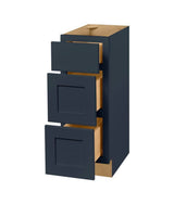 Avondale 12 in. W x 21 in. D x 34.5 in. H Ready to Assemble Plywood Shaker Drawer Base Bath Cabinet in Ink Blue