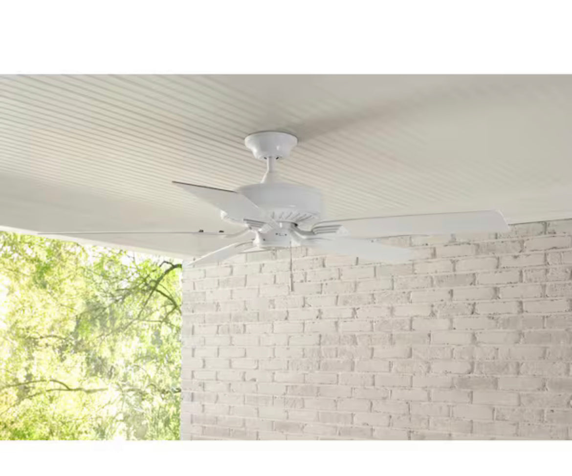 Barrow Island 52 in. Indoor/Outdoor Wet Rated White Ceiling fan