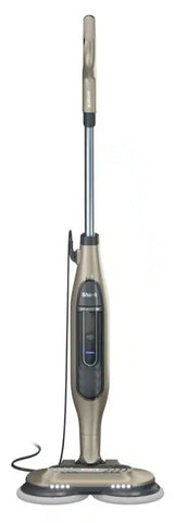 Steam and Scrub Corded Steam Mop for Hard Floor, Marble, tile and Stone in Brown with Swivel Steering