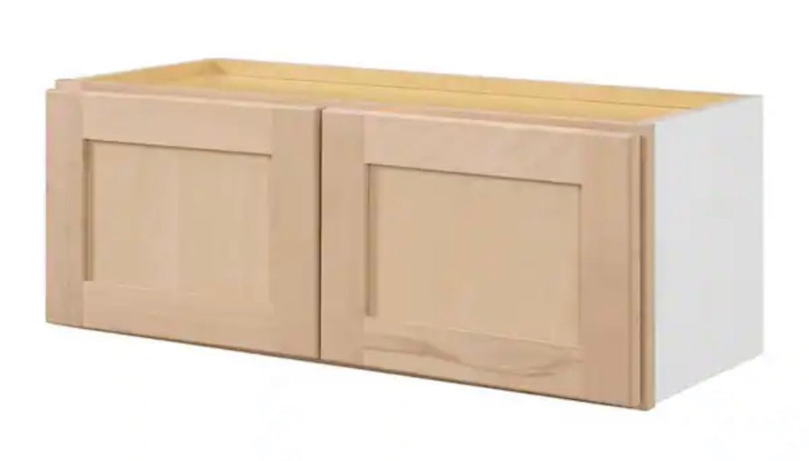 30 in. W x 12 in. D x 12 in. H Ready to Assemble Wall Bridge Kitchen Cabinet in Unfinished with CLICKREADY Technology