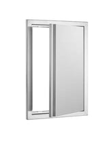 BBQ Access Door 17 in. W x 24 in. H Single Outdoor Kitchen Door Stainless Steel Flush Mount Vertical Wall Door