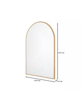 Medium Arched Gold Classic Accent Mirror (35 in. H x 24 in. W)
