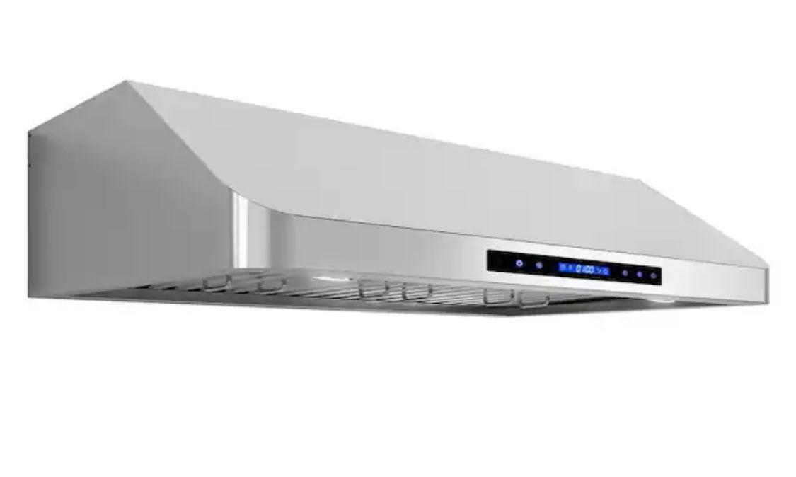 36 in. Ducted Under Cabinet Range Hood in Stainless Steel with Touch Display, LED Lighting and Permanent Filters