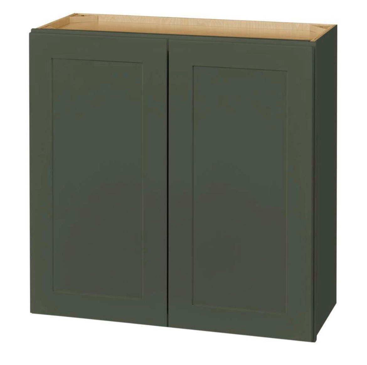 Avondale 36 in. W x 12 in. D x 30 in. H Ready to Assemble Plywood Shaker Wall Kitchen Cabinet in Fern Green