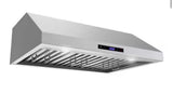 30 in. 406 CFM Magherno Ductless Under Cabinet Range Hood in Brushed Steel, Baffle Filters, Touchpad Control, LED Lights