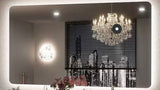 35.9 in. W x 59.9 in. H Rectangular Frameless LED Adjustable Backlit Large Area Anti-Fog Wall Mount Bathroom Mirror