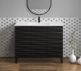 Cascade 19.7 in. W x 36 in. D x 7.85 in. H Single Sink Bath Vanity Cabinet without Top in Black