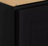 Avondale 27 in. W x 12 in. D x 36 in. H Ready to Assemble Plywood Shaker Wall Kitchen Cabinet in Raven Black