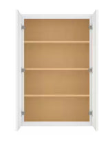 Easy-DIY 27 in. W x 12 in. D x 42 in. H Ready to Assemble Wall Kitchen Cabinet in Shaker White 2-Door-3 Shelves