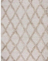 Valencia 5 ft. x 7 ft. Ivory Trellis Shag Area Rug