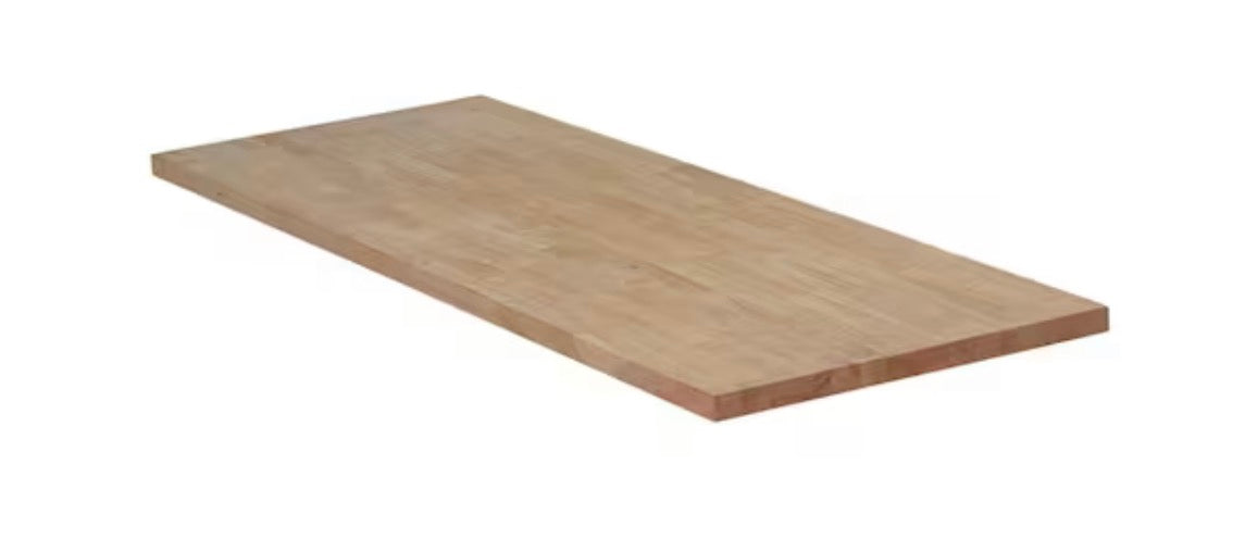 10 ft L x 25 in. D x 1.5 in H Unfinished Hevea Butcher Block