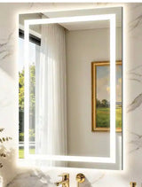 24 in. W x 36 in. H Frameless LED Mirror Anti-Fog Dimmable 3-Color Shatterproof Wall Mounted Bathroom Vanity Mirror