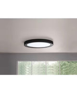 Calloway 15 in. Matte Black Selectable LED Flush Mount