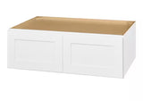 Avondale 36 in. W x 24 in. D x 12 in. H Ready to Assemble Plywood Shaker Wall Bridge Kitchen Cabinet in Alpine White