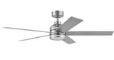 Ashburrow 52 in. Indoor Brushed Nickel Ceiling Fan with Adjustable White LED Down and Upper Accent Light with Remote