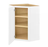 Avondale Shaker Alpine White Quick Assemble Plywood 24 in Corner Wall Kitchen Cabinet (24 in W x 36 in H x 24 in D)