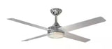 Mercer II 52 in. Indoor Brushed Nickel Standard Ceiling Fan with CCT LED Included with Remote Control Included