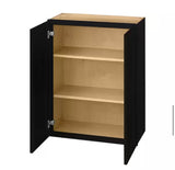 Avondale 27 in. W x 12 in. D x 36 in. H Ready to Assemble Plywood Shaker Wall Kitchen Cabinet in Raven Black