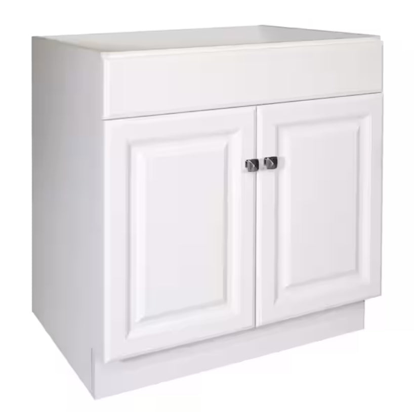 Wyndham 30 in. 2-Door Bath Vanity Cabinet Only in White (Ready to Assemble)