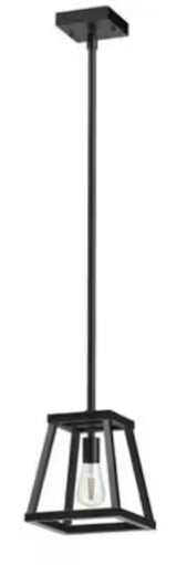 Katalyst 60-Watt 1-Light Matte Black Modern Adjustable CCT and 3-Light Modes Integrated LED Pendant Light