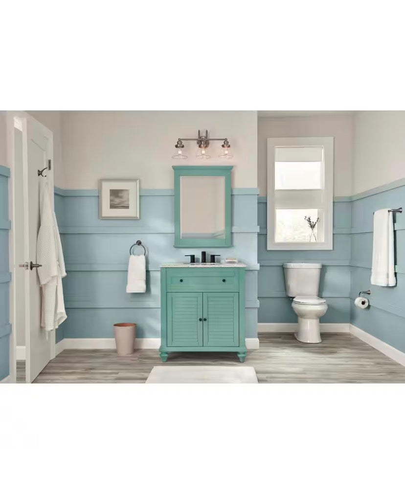 12 in. Rough In 2-Piece 1.0 GPF/1.28 GPF Dual Flush Elongated Toilet in White, Seat Included