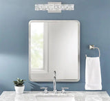 Keighley 18 in. Integrated LED Chrome Bathroom Vanity Light Fixture with Crystal Shade