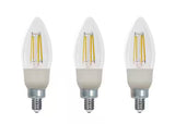 60-Watt Equivalent B11 Dimmable E12 Candelabra Fine Bendy Filament LED Vintage Edison Light Bulb Soft White (3-Pack)