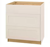 Avondale 30 in. W x 24 in. D x 34.5 in. H Ready to Assemble Plywood Shaker Drawer Base Kitchen Cabinet in Antique White