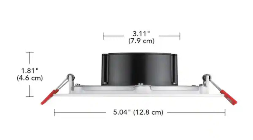 4 in. White Flush Round Wet Rated LED Integrated Recessed Lighting Kit