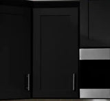 Avondale 18 in. W x 12 in. D x 42 in. H Ready to Assemble Plywood Shaker Wall Kitchen Cabinet in Raven Black