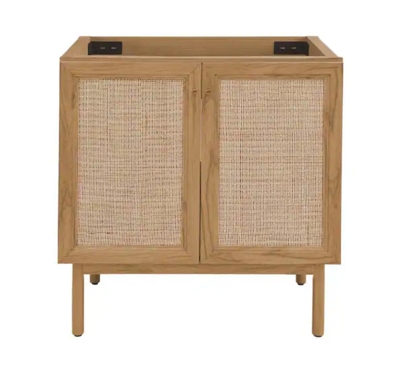 Classes 29.5 in. W. x 17.87 in. D x 32.5 in. H Single Sink Bath Vanity Cabinet without Top in Oak
