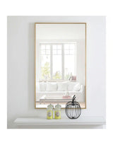 Brass 24 in. W x 40 in. H Rectangle Vanity Mirror