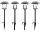 Palmdale 20 Lumen Gray LED Weather Resistant Outdoor Solar Path Light with Glass Lens (4-Pack)