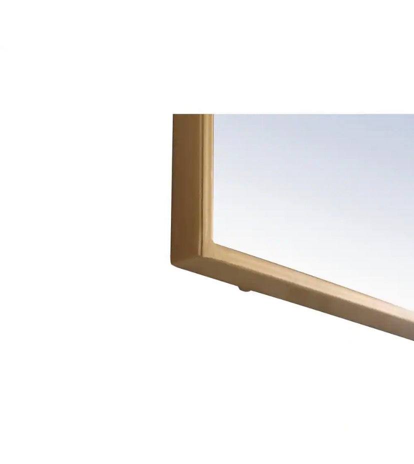 Brass 24 in. W x 40 in. H Rectangle Vanity Mirror
