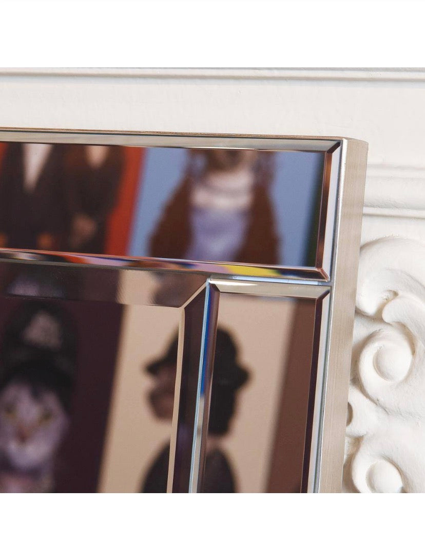 Medium Rectangle Clear Beveled Glass Contemporary Mirror (40 in. H x 30 in. W)