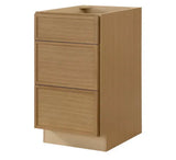 Leyton 18 in. W x 24 in. D x 34.5 in. H Ready to Assemble Plywood Slim Shaker Drawer Base Kitchen Cabinet in White Oak