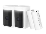 Battery Cam Pro 2-Pack, Wireless Indoor/Outdoor Home Security Camera, 2k HD Color Night Vision and Built-In Spotlight