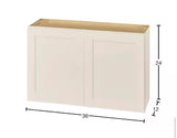 Avondale 36 in. W x 12 in. D x 24 in. H Ready to Assemble Plywood Shaker Wall Bridge Kitchen Cabinet in Antique White