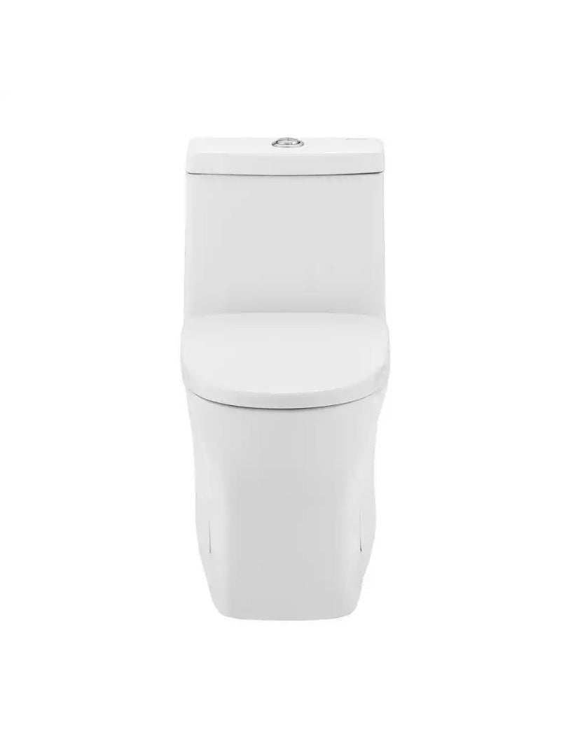 Sublime II 10 in. Rough-in 1-piece 1.1/1.6 GPF Dual Flush Elongated Toilet in Glossy White, Seat Included