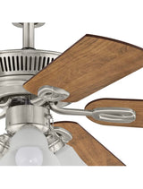 Glendale III 52 in. LED Indoor Brushed Nickel Ceiling Fan with Light and Pull Chains