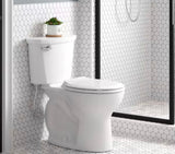 Cadet 10 in. Antimicrobial 2-Piece 1.28 GPF Single Flush Chair Height Round Toilet with Slow Close Seat in White